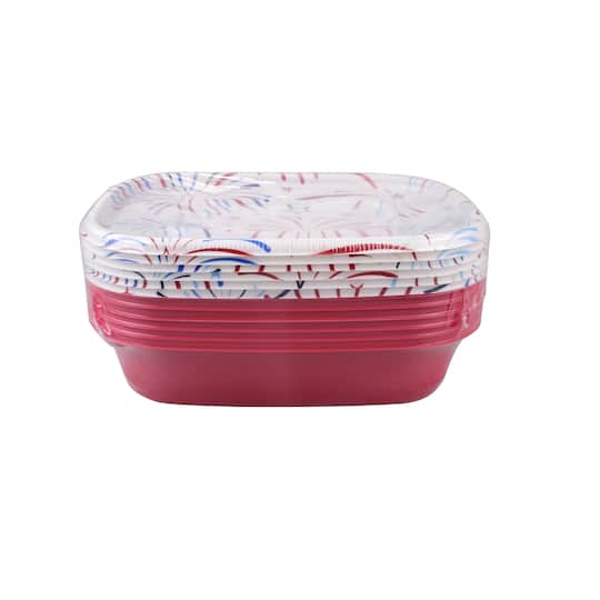 July 4th Meal Prep Container by Celebrate It&#x2122; Red, White &#x26; Blue, 6ct.